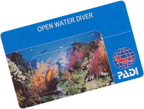 PADI OWD kártya